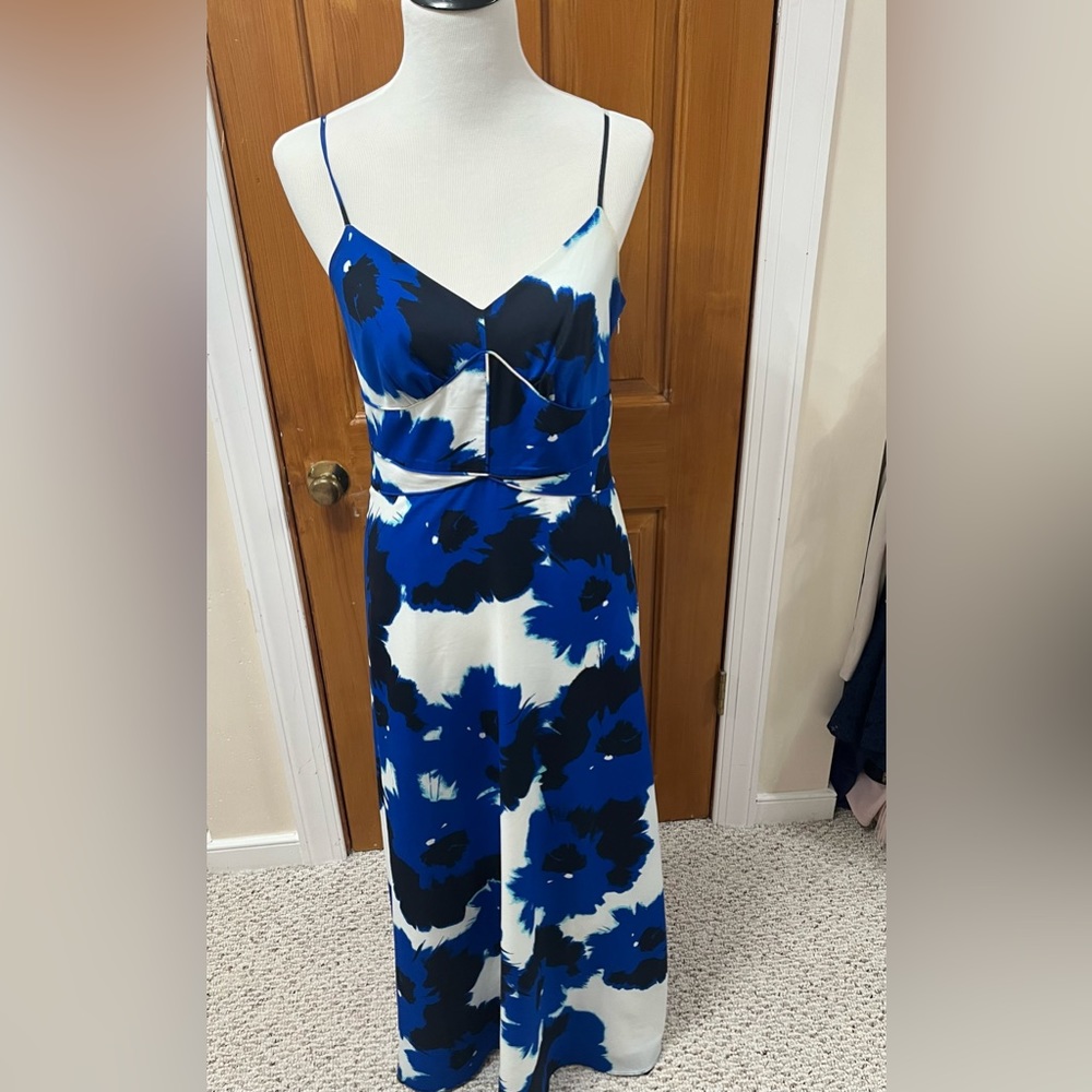 Maxi black and blue dress semi formal